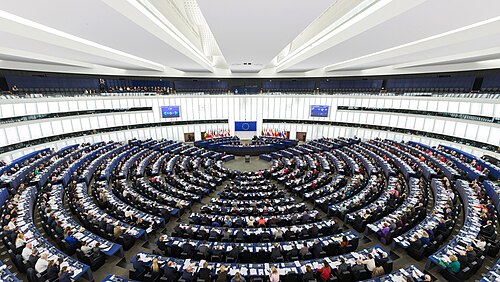 Ilustración conceptual de las instituciones de la Unión Europea.