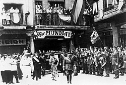 Franco en Reus en 1940