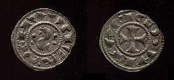 Moneda medieval de Siena del siglo XII