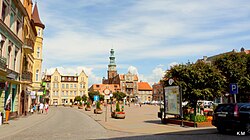 Detalle general de la zona urbana de Chełmża en Polonia