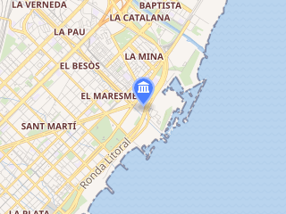 Mapa de localización geográfica y distribución de sedes en Barcelona.