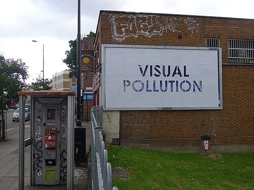 Cartel Contaminación visual
