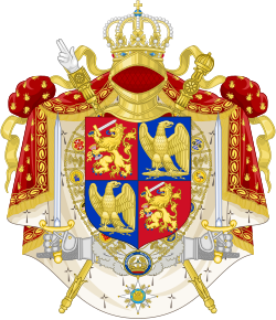 Escudo de armas modificado del Reino de Holanda en 1808