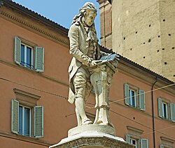 Estatua de Luigi Galvani frente a la Universidad de Bolonia