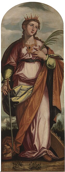 Santa Catalina pintada por Francisco Pacheco en 1608