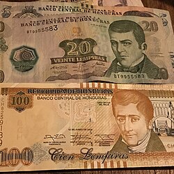 Tabla general de datos sobre el lempira hondureño