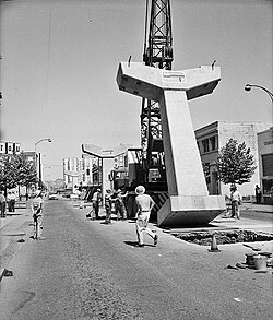 Construcción del Monorriel de Seattle en 1961