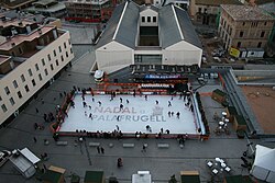Una pista de hielo móvil