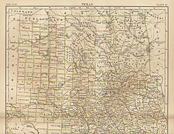 Mapa histórico del Territorio Indígena de 1889