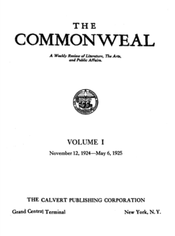 Información básica sobre la revista Commonweal
