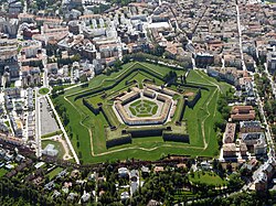 Vista aérea de la ciudadela de Jaca