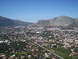 Vista panorámica de la zona norte de Palermo desde la altura del Monte Pellegrino
