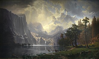 En las montañas de Sierra Nevada en California (1868), de Albert Bierstadt