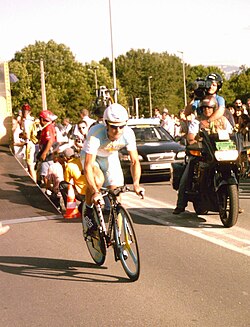 Vinokourov en la contrarreloj del Tour de l'Ain en 2009