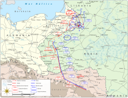 Mapa del frente austrohúngaro en 1915