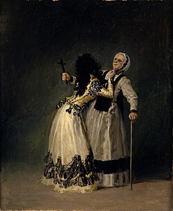 Pintura de Francisco de Goya titulada La Duquesa de Alba y la Beata de 1795
