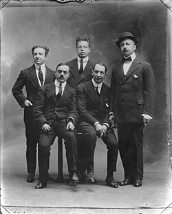Artistas futuristas en 1914