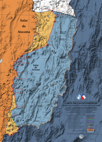 Mapa del litigio de la Puna de Atacama