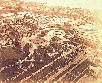 Vista aérea histórica del recinto y entorno de la Exposición Universal de 1888