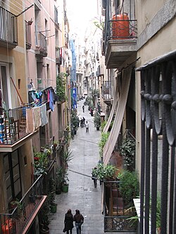 Calle de los Agullers en el barrio de La Ribera