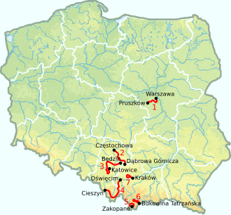 Ciclistas compitiendo en el Tour de Polonia 2011