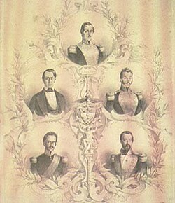 Boceto de los presidentes de Colombia durante el siglo XIX