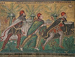 Mosaico de los Tres Reyes Magos en Rávena