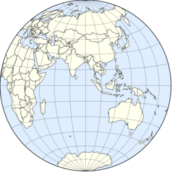 Representación cartográfica del hemisferio oriental