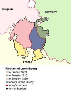 Las tres divisiones históricas de Luxemburgo