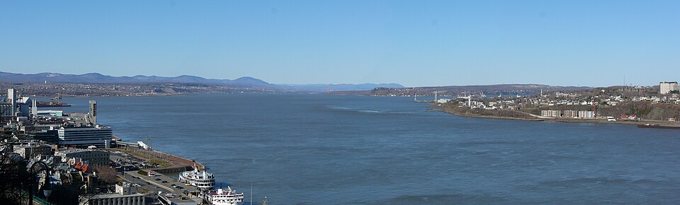 Paisaje fluvial entre Quebec y Lévis