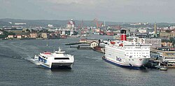 Vista del puerto de Gotemburgo