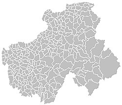 Mapa territorial detallado de las diferentes comunas del departamento.