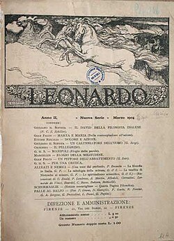 Portada de la revista Il Leonardo de 1904
