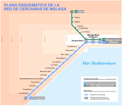 Esquema de la Red de Cercanías en el área de Málaga.