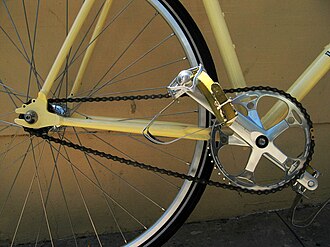 Transmisión por cadena en una bicicleta monomarcha