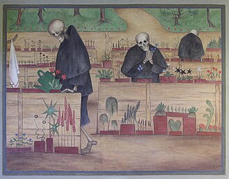 Fresco de El jardín de la muerte en la Catedral de Tampere