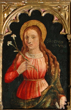 Retrato histórico tradicional de Santa Petronila