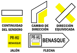 Señalización de senderos de pequeño recorrido