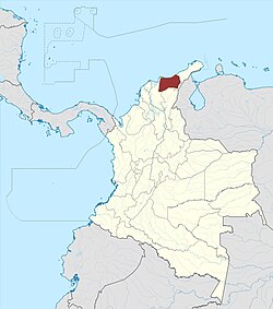 Mapa histórico que muestra la ubicación de la cultura tairona en el norte de Colombia.