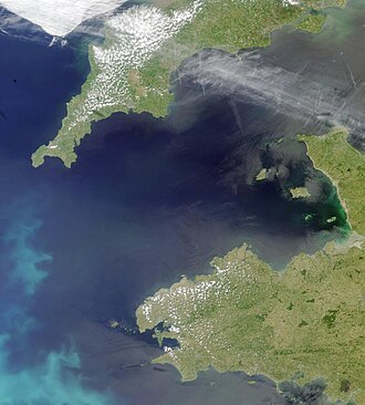 Vista satelital de las islas del Canal