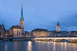 Vista urbana de Zúrich, Suiza