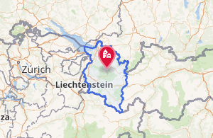 Mapa de localización de Vorarlberg en Austria