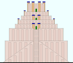Dibujo del Etemenanki de Babilonia