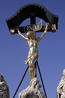 La sigla INRI en una representación histórica