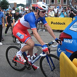 Arnaud Démare con el maillot de campeón de Francia