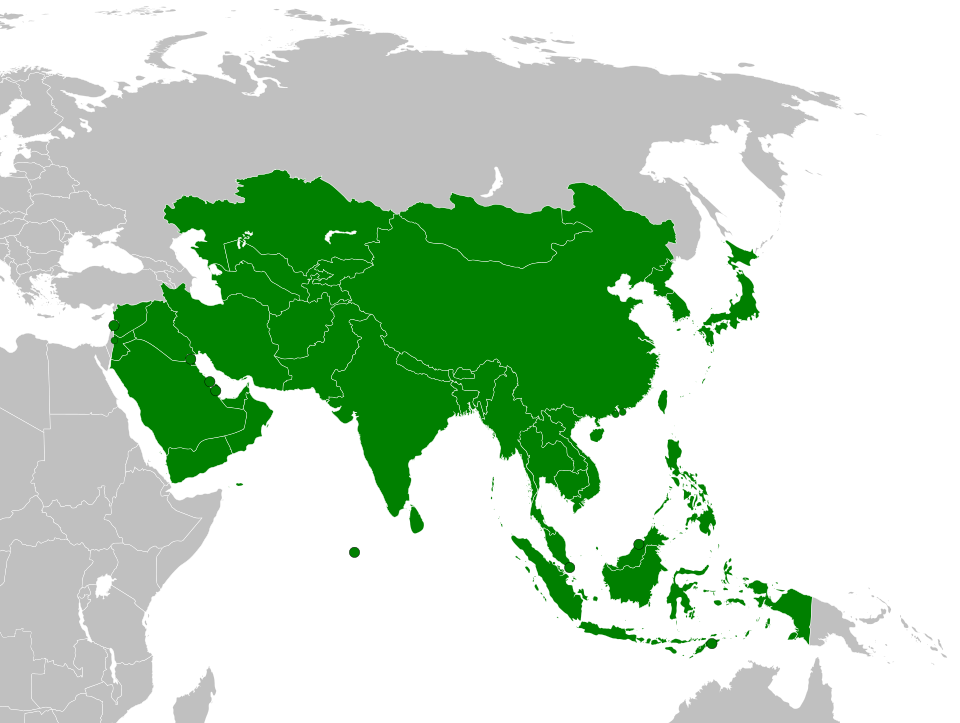 Mapa detallado de los países miembros de la OCA