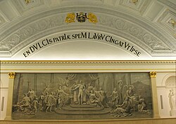 Fresco en un aula de la Universidad de Lieja