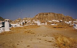 Viviendas subterráneas excavadas en la arcilla en Guadix