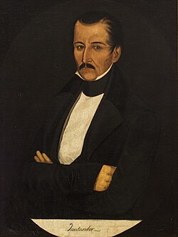 Retrato formal de Francisco de Paula Santander vestido de civil
