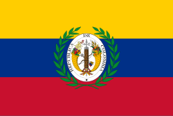 Mapa de la ubicación y extensión histórica de la Gran Colombia